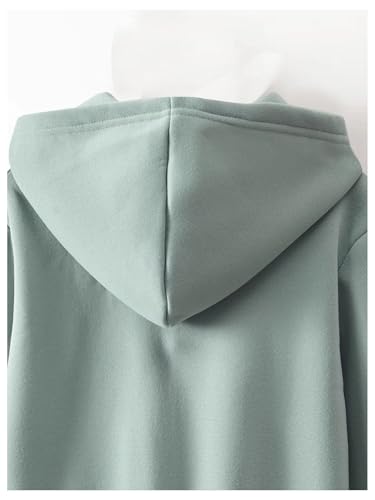 SweatyRocks Girl's Letter Print Zip Up Hoodie Long Sleeve Casual Thermal Sweatshirt Jackets4