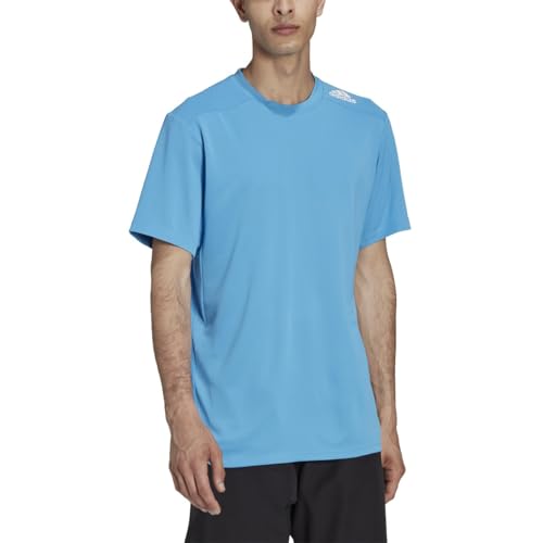 adidas Designed for Training Heat.Rdy Mens HIIT Tee, Pulse Blue, Medium