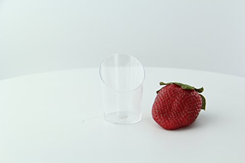 Packnwood Clear Plastic Mini Cup, Angle Cut, 1.77" Height, 1.77" Diameter (Case Of 300) #TOP2