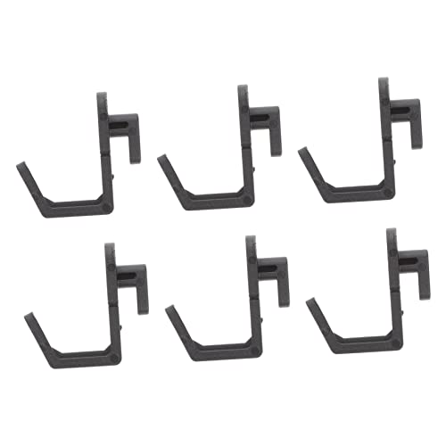 HOOTNEE 40 Pcs Hook up Wok Stand Pegboard Pegs Garage Accessories J Shape Peg Hooks Pegboard Display Hook for Peg Board Pegboard Accessories Utility Hooks Shelf Display Hook Plastic Black