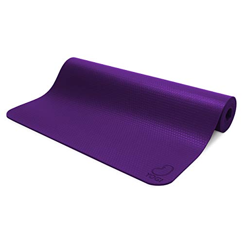 Bean Products Premium Yoga Mat - atural Rubber -Non Slip - 73x24 Purple