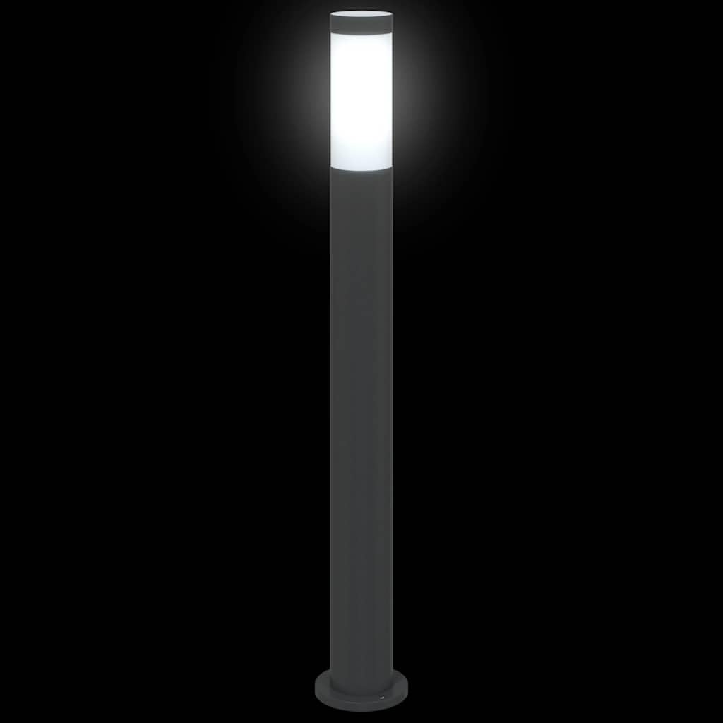 Lampa słupkowa ze stali nierdzewnej, wysokość 80 cm, stopień ochrony IP44, nadaje się do użytku na zewnątrz, nowoczesne oświetlenie tarasu, trwała lampa stojąca do ogrodu i oświetlenia drogi