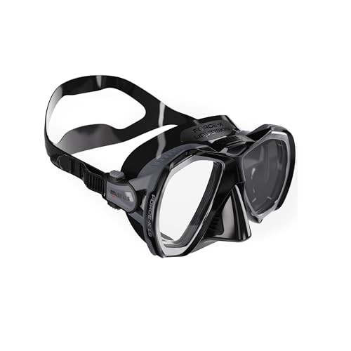 Máscara de buceo Force-X Liquid Skin Mares de silicona negra para submarinismo 1