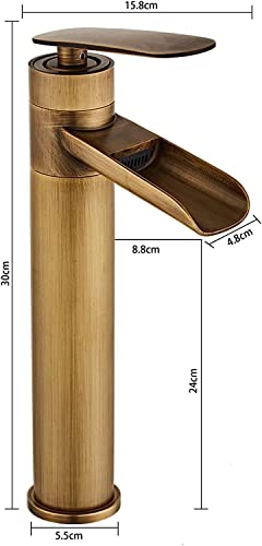 Robinet cascade blanc design pour vasque haute de salle de bain - 3