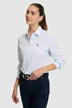 U.S. Polo Assn. Kadın Açık Mavi Gömlek Basic 50324791-VR003