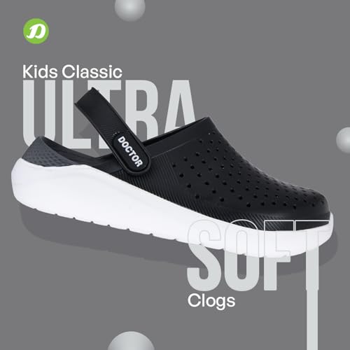 Image of DOCTOR EXTRA SOFT Unisex-Child Kids Classic Ultra Soft Clogs /Sandals with Adjustable Back Strap| Comfortable & LightWeight| Stylish & Anti-Skid| Indoor & Outdoor Casual Sports Mules Boys & Girls D-509