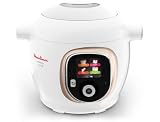MOULINEX Multicuiseur CE86DA10 COOKEO Connect blanc 200 recettes
