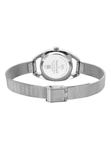 Image of Fastrack Vyb Spotlight with Quartz Analog Light Blue Dial Steel Stainless Steel Strap Watch for Girls - FV60129SM01W