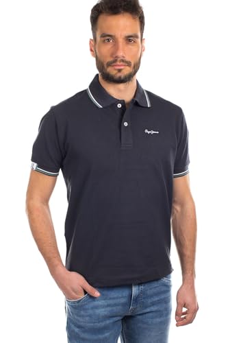Polo Pepe Jeans Harley homme anti déformation en coton respirant