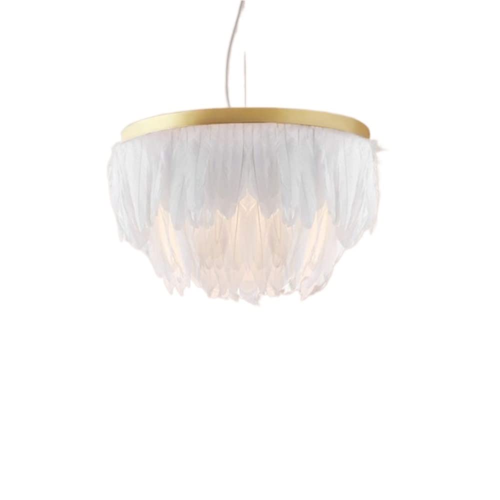Plafonnier moderne blanc E27 suspension élégante pour salon - 4