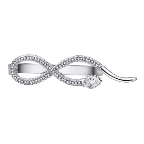 Asienice Silver Snake Tie Pins For Men Unique Fashion Tie Clip Fun Unique Tie Clips For Men Accessories