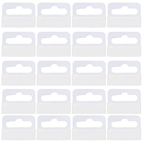 Jomevia Clear Self Adhesive Hang Tabs Hooks Plastic Display Hand Tabs Slot Hole Folding Tab for Store Retail Display(200 Pieces) by Jomevia - Used condition - US$7.03