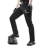 Generisch Arbeitshosen Männer Herren Hose Stretch Trainingshose Lang Hosen Cargo Sportbekleidung Für Sweathose Tarnhose Baumwollhose Herren Engelbert Hose Jeans Hosen Sports Cargo Baggy (Schwarz,S)