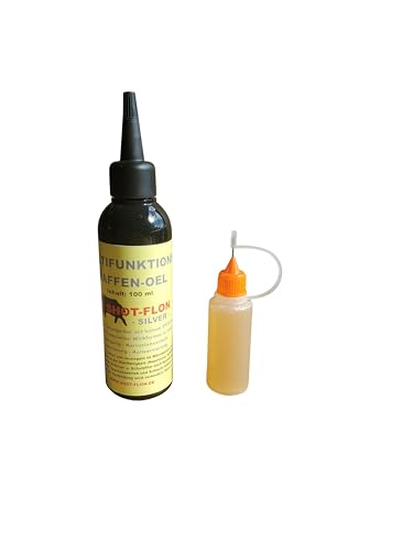 SHOT-FLON Waffenöl Laufreiniger Schmieröl 120ml Multifunktionsöl mit Dosierflasche Waffenreinigung Waffenpflege Universalöl Kriechöl Schlossöl
