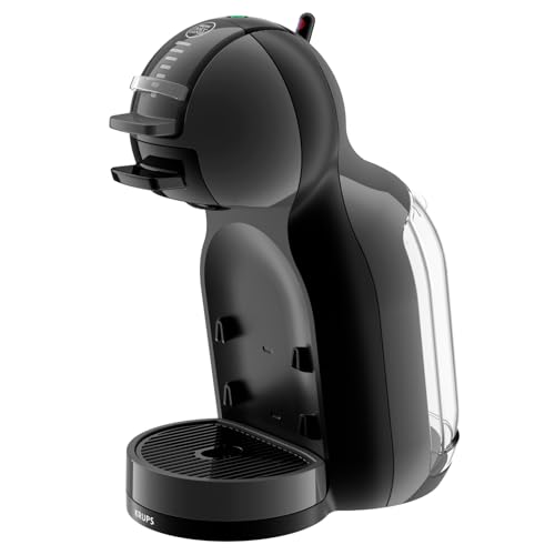 Krups Nescafé Dolce Gusto Mini Me KP1208 Kapsel Kaffeemaschine (für heiße und kalte Getränke, 15 bar Pumpendruck, automatische Wasserdosierung, Flow-Stop Technologie, 0,8 l Wassertank) anthrazit/grau