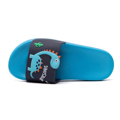 Image of MEMON Toddler Little Kids Dinosaur Beach /Pool /Shower Slides /Anti-Skid Home Bath Slippers /Cute Summer Outdoor Shoes for Girls and Boys