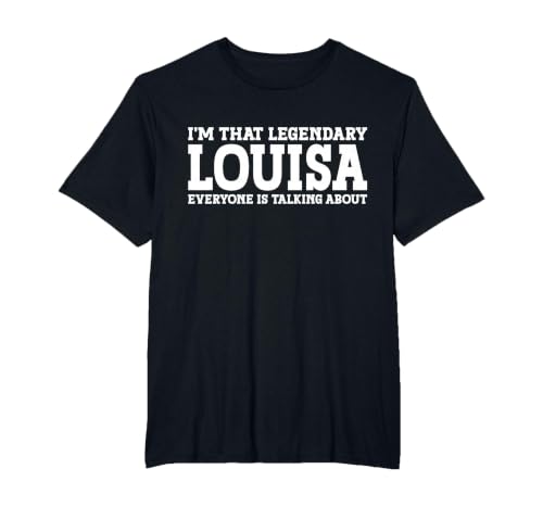 Louisa Personal Name Women T-Shirt, Men's Big and Tall, Black, 2X Tall