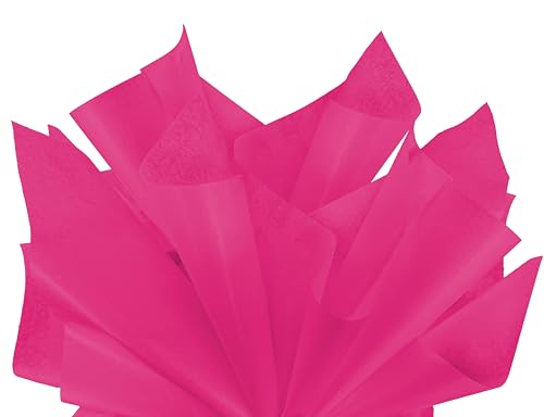 Flexicore Packaging Hot Pink Gift Wrap Tissue Paper Size: 15 Inch X 20 Inch | Count: 100 Sheets | Color: Hot Pink