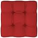 Palettensofakissen, rotes Sitzkissen verdickt weich 60 x 60 x 10 cm für Zuhause für Büro