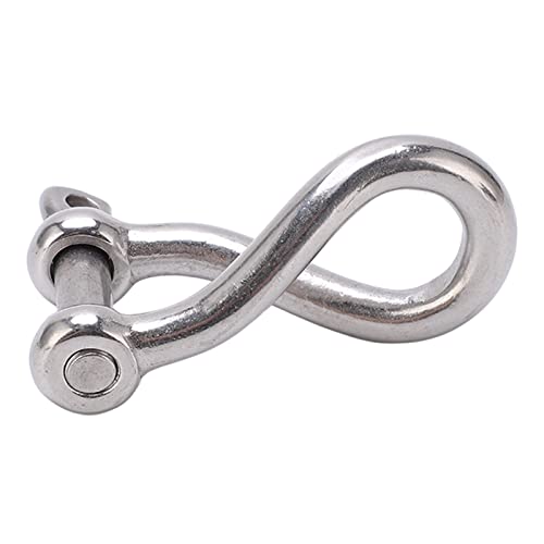 Yuecoom Twist Shackle, Marine Grade Twist Shackle, Stainless Steel Twisted Anchor Shackle for Hoisting, Ships, New Energy Safety Protection, Playgrounds, Strong Load Bearing