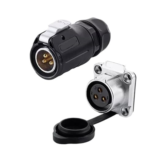 Connecteur d'alimentation 3 broches mâle femelle prise extérieure étanche IP67 tripolaire