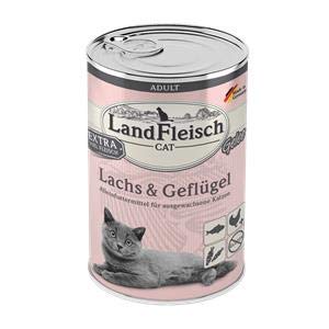 Landfleisch Cat Adult Gelee mit Lachs & Geflügel 400 g - Sie erhalten 6 Packung/en; Packungsinhalt 400 g