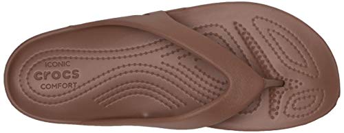 Image of Crocs Women's Kadee II Flip Flops, Sandals for Women, Bronze, 9