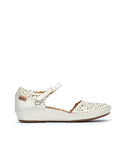 Image of PIKOLINOS P. Vallarta Women's Semi-Open Shoes | Leather | Hook-and-Loop Closure | Mid Heel | Size UK 2-8