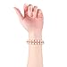 fastgo Compatible with Apple Watch Band 38mm 40mm,Women Girls Fancy Handpicked Artificial Pearl Elastic Stretch Bracelet Jewelry Wristband for Iwatch SE Series 6/5/4/3/2/1 (Rose Gold, 38mm/40mm)