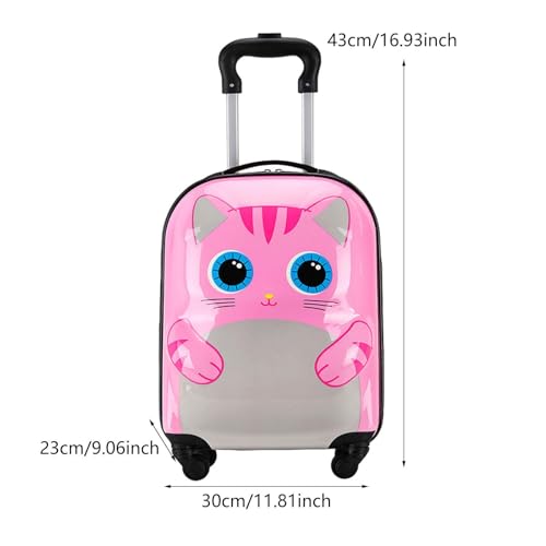 jojomis 18 Inch Kids Luggage Carry On with 4 Wheels Lightweight Hardside Suitcase Adjustable Handle Travel Luggage for Children3