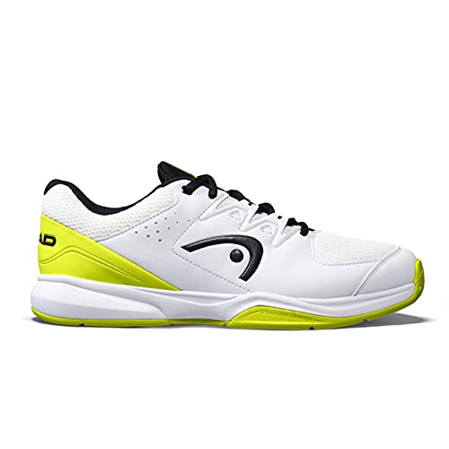 HEAD Unisex Grid Squash-Schuh, Weiß/Gelb, 44 EU