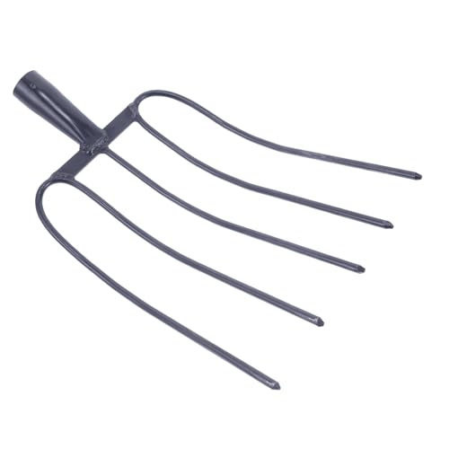 Happyyami Horquilla De Mano para Estiércol De Caballo Horca Agrícola Práctica De Hierro para Jardín Rural Recoge Estiércol De Caballo y Jardín