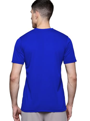 Image of LEOTUDE Regular Fit Men Crew Neck Active Wear T-Shirt Material Polyester