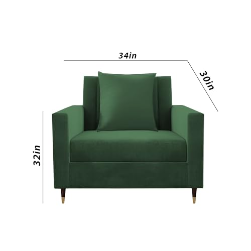 Image of Casaliving Garcia 3+2+1 Seater Sofa Set for Living Room (Green Colour) Premium Fabric Sofa