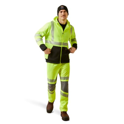 Image of ARIAT mens Fr Hi-vis Full Zip Hoodie