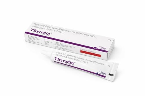 Image of Thyro-din Cream with Kojic Acid Dipalmitate, Arbutin & Vitamin E - Helps Reduce Dark Spots, Pigmentation & Uneven Skin Tone (20g)