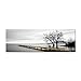 Produktbild HSFFBHFBH Leinwandbilder Schwarz-Weiß-See und Brücke Modernes Stadtbild Poster und Drucke Bilder Wohnkultur für Schlafzimmer 60x180cm (23,6"x70,9) Kein Rahmen