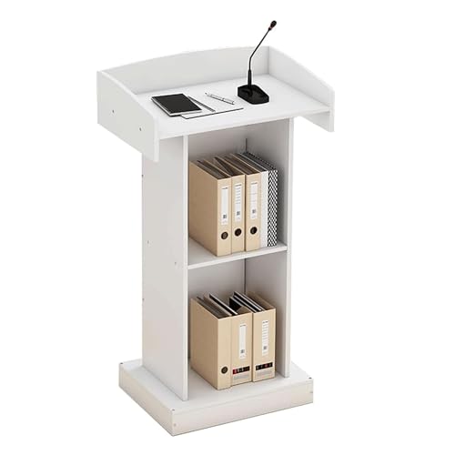 Roedax Rednerpult Podiumsständer, Holz-Rednerpulte mit 2 offenen Stauräumen, Konferenztisch-Kanzeln für Kirchen, tragbares Stehpult Mode