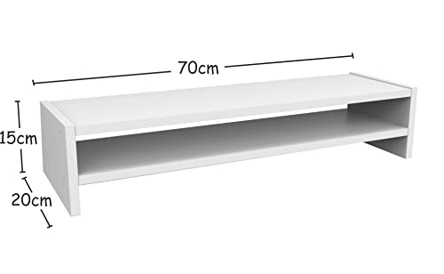 Suporte Base Monitor Setup Gamer Base Elevada Ergonomia (Branco)