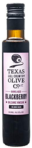 Terra Verde Blackberry Balsamic Vinegar - Gourmet Barrel Aged Infused Balsamic Vinegar - Great For Dressing Dipping Glazing - No Artificial Flavors Or Added Sugar - Made In Texas (8.5 Oz) #TOP9