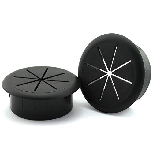 Hj Garden GROM-PP61-B2 2Pcs 2-3/8 Inch Flexible Desk Cord Grommets Wire Organizer Hole Cover For Managing And Hiding Office Pc Desktop Cable thumb #4