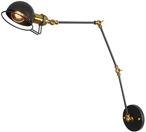 Retro Style regolabile lampada da parete industriale di stile ferro battuto Lungo braccio lampada da parete braccio mobile Wall Wall Candeliere [A Grade energia]