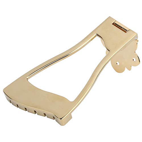 Guitar Bridge Tailpiece, Acoustic Guitar Bridge Tailpiece Chrome Musical Instrument Accessories for Archtop Jazz Hollow