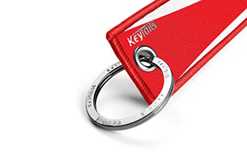 Keytails Keychains, Premium Quality Key Tag For Jdm Cars [Rising Sun - Red] #TOP1