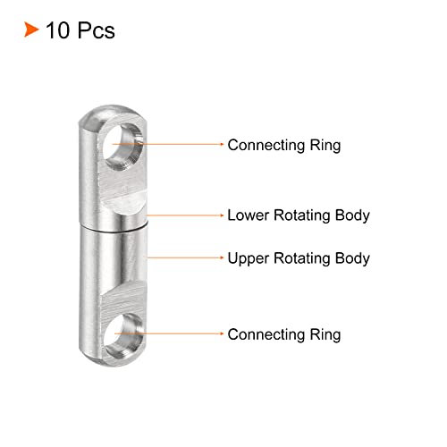 PATIKIL Fishing Heavy Swivel, 10Pcs 308lb Copper Bearing Wind on Terminal Tackle for Big Game Fishing Silver - Image 3