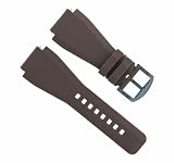 Ewatchparts 24mm Rubber Watch Band Strap Compatible With Sony Smart Watch II With Black Pvd Buckle