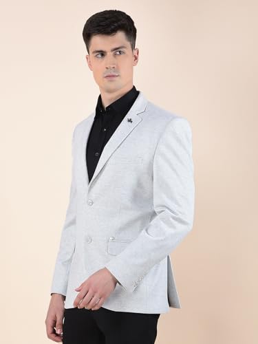 Image of Cantabil Blazer for Men | Premium Casual Blazer Slim Fit Notched Collar Terry Rayon Stretch Fabric Self Design Pattern (P MBZC00095)