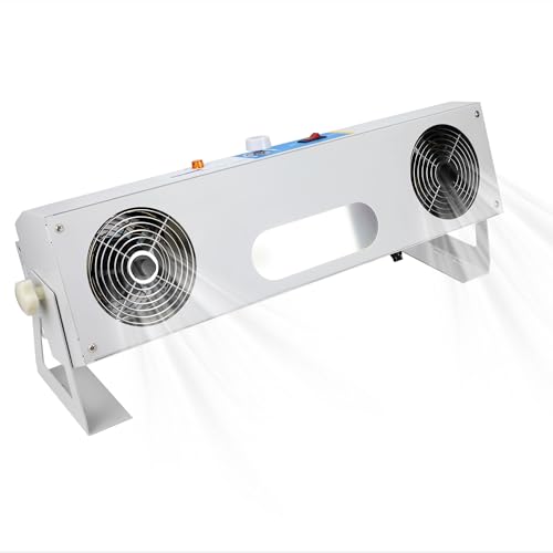 Fukueesn ESD Ionizing Air Blower Anti Static Blower Suspended Anti Static Ionizer Static Eliminator with 2-Fan and Light (110V/60Hz)