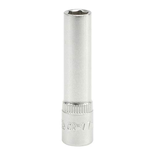 Image of Yato YT-1418 Hexagonal Deep Socket 7mm, 50mm Length for 1 /4 Inch Wrench Set | CrV Chromium Mirror Plated Steel | Tool Box | Home & Mechanical Tools | Industrial