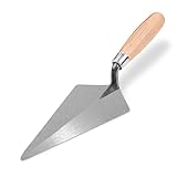 onestop Poignée en bois : la poignée vous offre une prise en main confortable ; cette truelle à briques est lisse dans votre main et réduit la fatigue lors de longs travaux afin que vous puissiez profiter d'un meilleur contrôle tout en travaillant